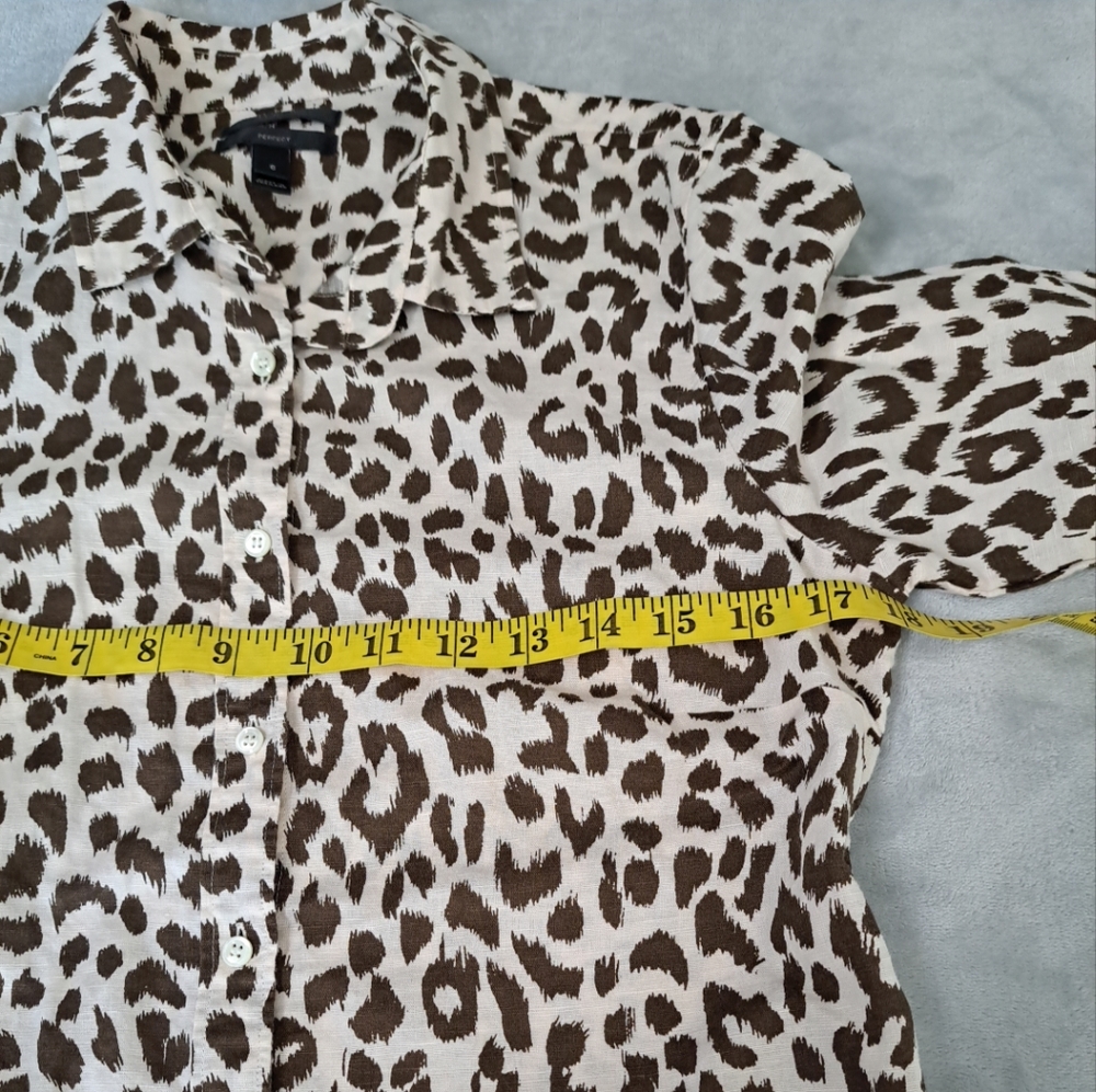 J. Crew Leopard Print Button Down Shirt - Black and White - Picture 14 of 16